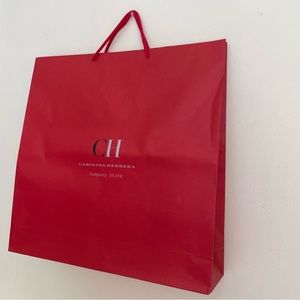 Carolina Herrera Red Paper Shopping Bag